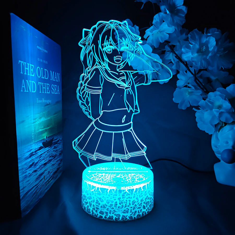 Fate Apocrypha Astolfo LED Night Light – 3D Illusion Lamp