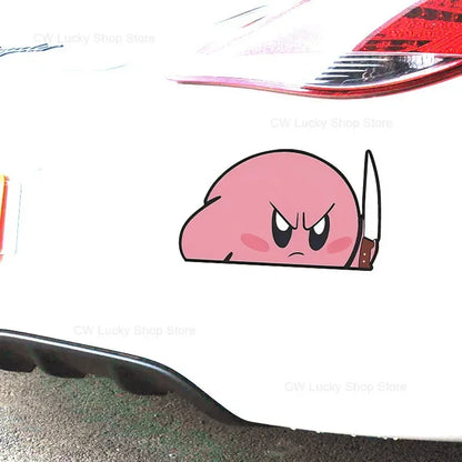 KirbyKnife Peeker Car Sticker