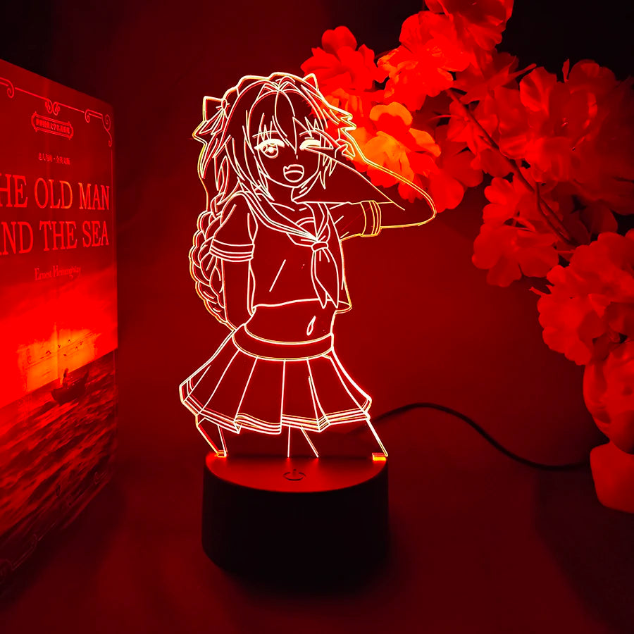 Fate Apocrypha Astolfo LED Night Light – 3D Illusion Lamp