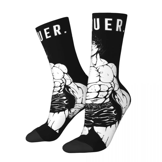 Baki “Conquer” Compression Crew Socks – Seamless Cushioned Fit (1 Pair)