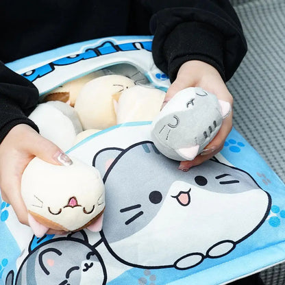 Pudding Plush Pillow Set with Cat Plushies - Tokyowai