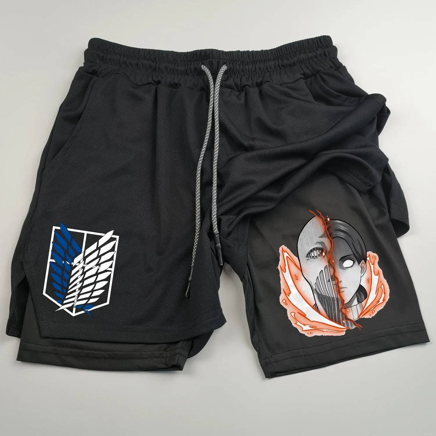 Attack on Titan Gym Shorts - Tokyowai