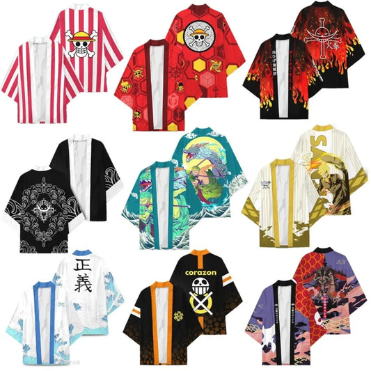 One Piece Anime Kimono Robes – Lightweight Summer Yukata Jacket
