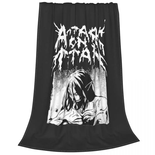 Attack On Titan Fleece Throw Blankets - Tokyowai