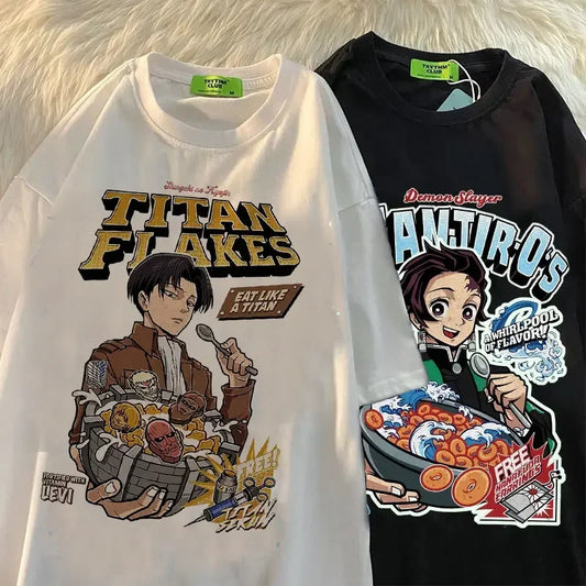 Anime Cereal Box T-Shirts  Oversized Tees