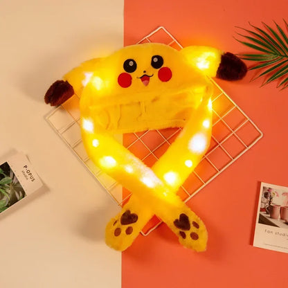 Pikachu LED Light-Up Plush Hat with Moving Ears - Tokyowai