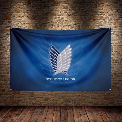 Attack on titan Flag Polyester Banner For Decor - Tokyowai