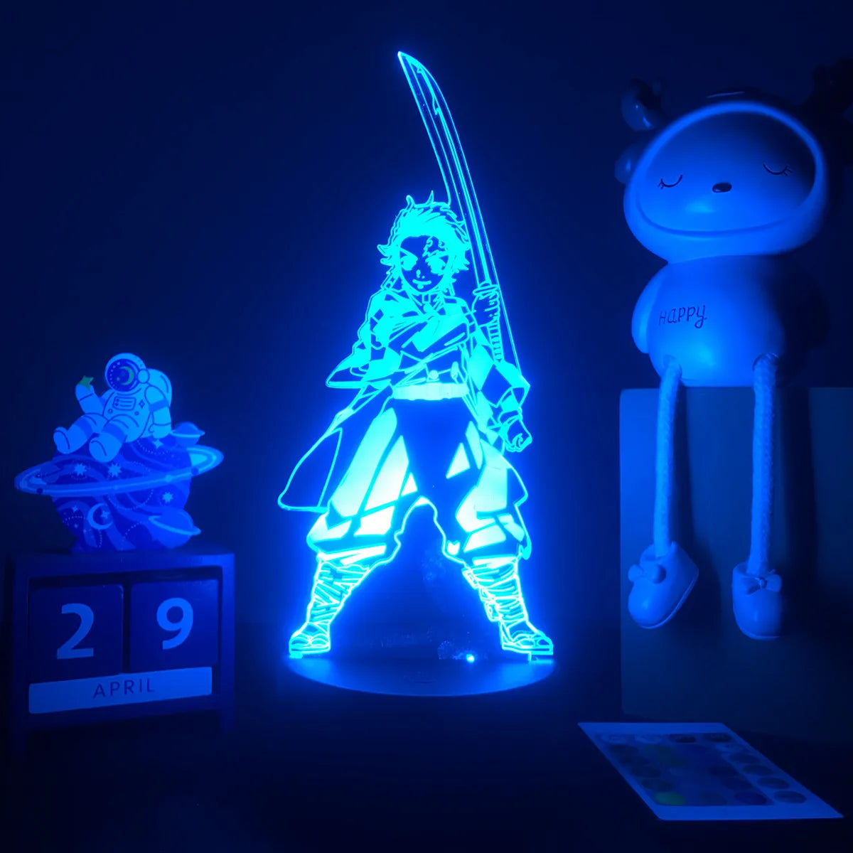 Demon Slayer LED Night Light Collection – 16-Color Anime Acrylic Lamps (37 Variants)