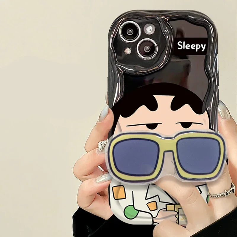 Crayon Shin Chan Glasses Support Case for iPhone - Tokyowai