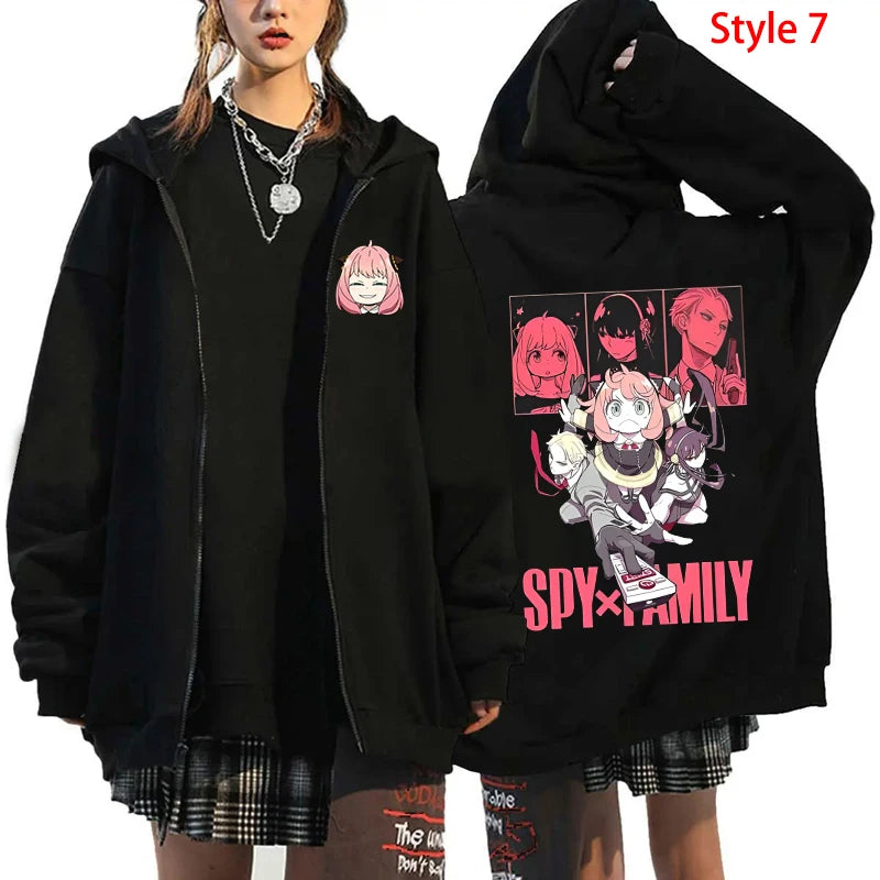 Anya Forger Spy x Family Streetwear Zip Hoodie Jacket