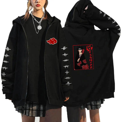 Itachi Uchiha Akatsuki Oversized Zip Hoodie