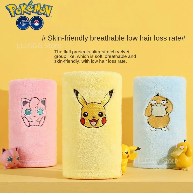 Pokémon GO Coral Fleece Face Towels – Pikachu, Psyduck & Jigglypuff (3 Variants)