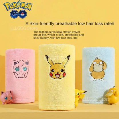 Pokémon GO Coral Fleece Face Towels – Pikachu, Psyduck & Jigglypuff (3 Variants)