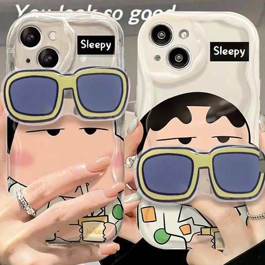 Crayon Shin Chan Glasses Support Case for iPhone - Tokyowai