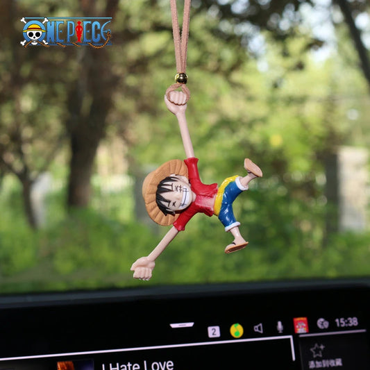 ONE PIECE Monkey D. Luffy Hanging Ornament – Stretch Arm Car Mirror Charm